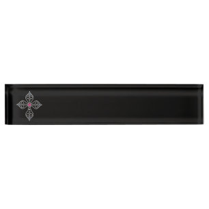 Christliches Kreuz Namensplakette