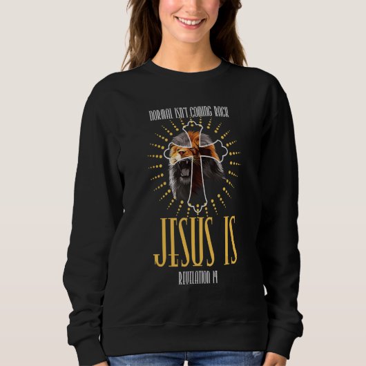 Christliches Kreuz Normal kommt nicht zurück Jesus Sweatshirt (Vorderseite)