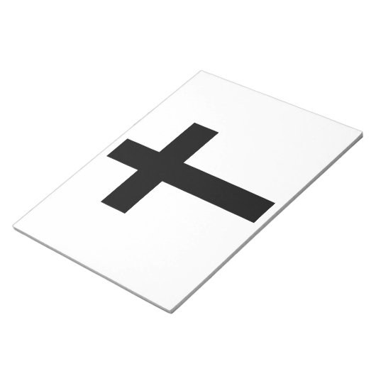 Christliches Kreuz Notizblock (angewinkelt)