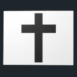 Christliches Kreuz Notizblock<br><div class="desc">Dieses Design zeigt das Christliche Kreuz, das als Darstellung des Instrumentes der Kreuzigung Jesu angesehen wird. Das Kreuz ist vielleicht das bekannteste Symbol des Christentums. Es steht im Zusammenhang mit dem Kruzifix (ein Kreuz, das einen Korpus enthält, in der Regel eine dreidimensionale Darstellung des Körpers Jesu). Die Grundformen des Kreuzes...</div>