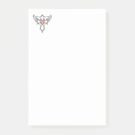 Christliches Kreuz Post-it Klebezettel (Vorderseite)