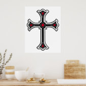 Christliches Kreuz Poster (Küche)