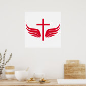 Christliches Kreuz Poster (Küche)