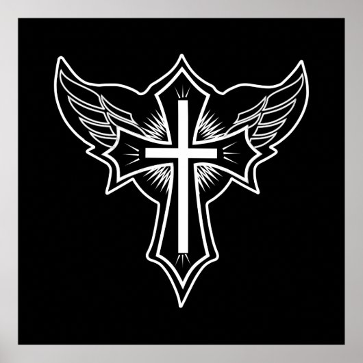 Christliches Kreuz Poster (Vorne)