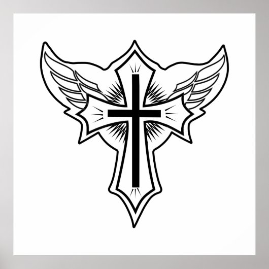 Christliches Kreuz Poster (Vorne)