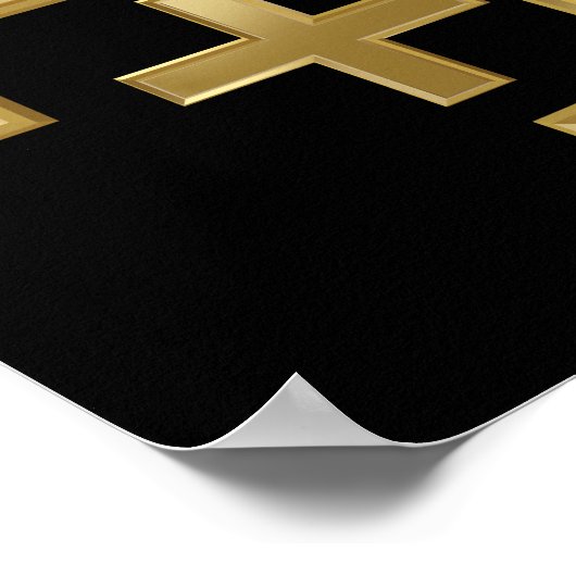 Christliches Kreuz Poster (Ecke)