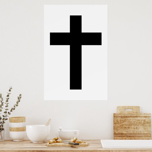 Christliches Kreuz Poster (Küche)