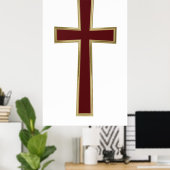 Christliches Kreuz Poster (Heimbüro)