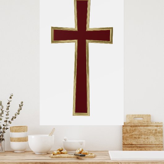 Christliches Kreuz Poster (Küche)