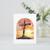 Christliches Kreuz Postkarte (Stehend Vorderseite)