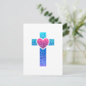 Christliches Kreuz Postkarte (Stehend Vorderseite)
