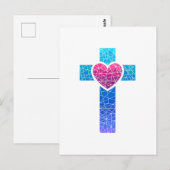 Christliches Kreuz Postkarte (Vorne/Hinten)