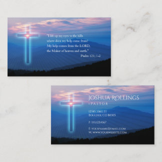 Christliches Kreuz | Psalm 121; 1-2 Visitenkarte