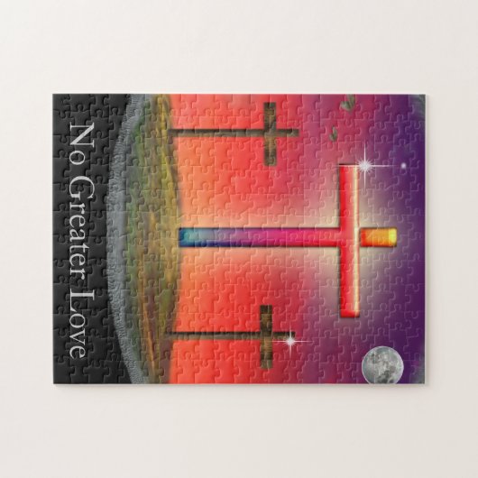 Christliches Kreuz Puzzle (Horizontal)