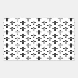 Christliches Kreuz Rechteckiger Aufkleber