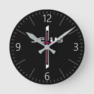 Christliches Kreuz Runde Wanduhr
