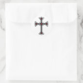 Christliches Kreuz Runder Aufkleber (Tasche)