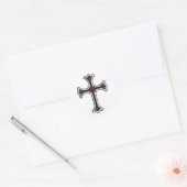 Christliches Kreuz Runder Aufkleber (Umschlag)