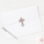 Christliches Kreuz Runder Aufkleber (Umschlag)