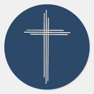 Christliches Kreuz Runder Aufkleber