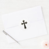 Christliches Kreuz Runder Aufkleber (Umschlag)