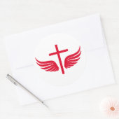 Christliches Kreuz Runder Aufkleber (Umschlag)