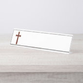 Christliches Kreuz Schreibtischnamensplakette (Vorderseite )