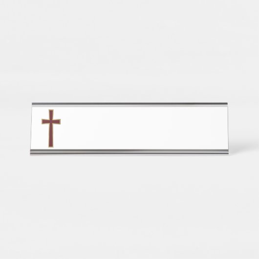 Christliches Kreuz Schreibtischnamensplakette (Vorderseite )
