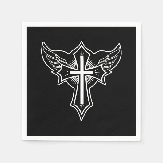 Christliches Kreuz Serviette (Vorderseite)