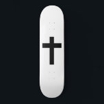 Christliches Kreuz Skateboard<br><div class="desc">Dieses Design zeigt das Christliche Kreuz, das als Darstellung des Instrumentes der Kreuzigung Jesu angesehen wird. Das Kreuz ist vielleicht das bekannteste Symbol des Christentums. Es steht im Zusammenhang mit dem Kruzifix (ein Kreuz, das einen Korpus enthält, in der Regel eine dreidimensionale Darstellung des Körpers Jesu). Die Grundformen des Kreuzes...</div>