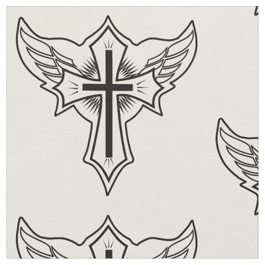 Christliches Kreuz Stoff (Nahaufnahme)