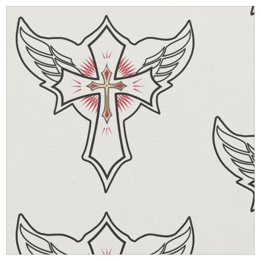 Christliches Kreuz Stoff (Nahaufnahme)