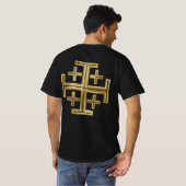 Christliches Kreuz T-Shirt (Schwarz voll)