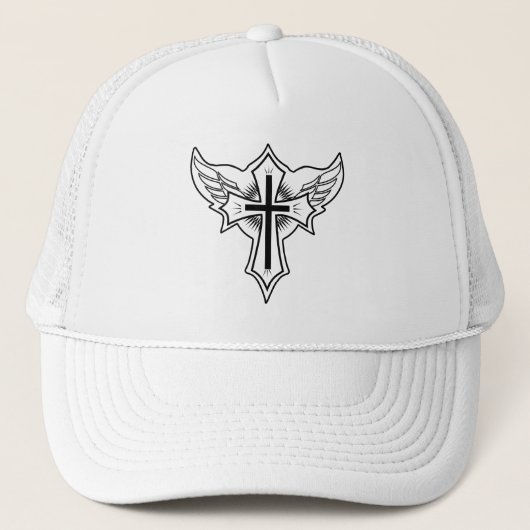Christliches Kreuz Truckerkappe (Vorderseite)