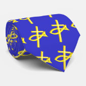 Christliches Kreuz u. Fische Krawatte (Gerollt)