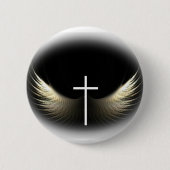 Christliches Kreuz und Heiliger Geist Button (Vorderseite)