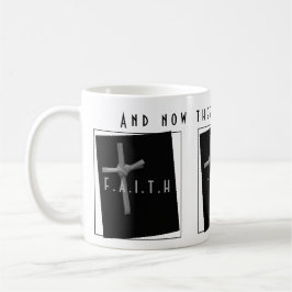 Christliches Kreuz und Schrift, Hoffnung und Liebe Kaffeetasse