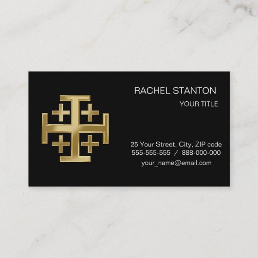 Christliches Kreuz Visitenkarte (Vorderseite)