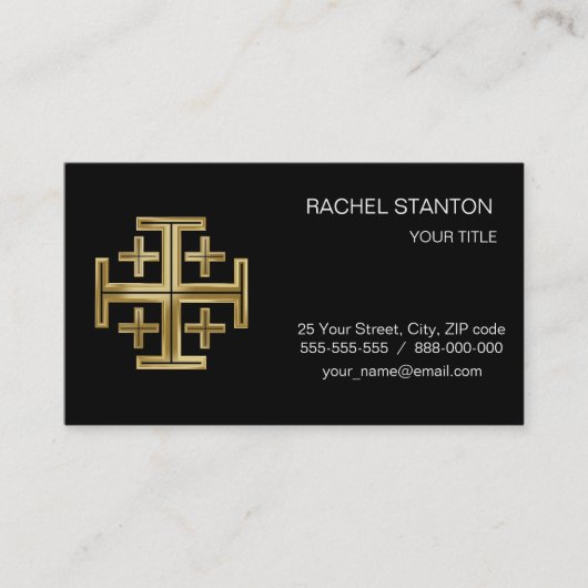 Christliches Kreuz Visitenkarte (Vorderseite)
