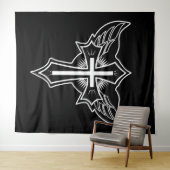 Christliches Kreuz Wandteppich (Beispiel (Horizontal))