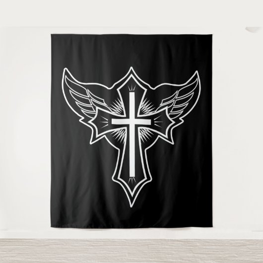 Christliches Kreuz Wandteppich (Vorderseite)