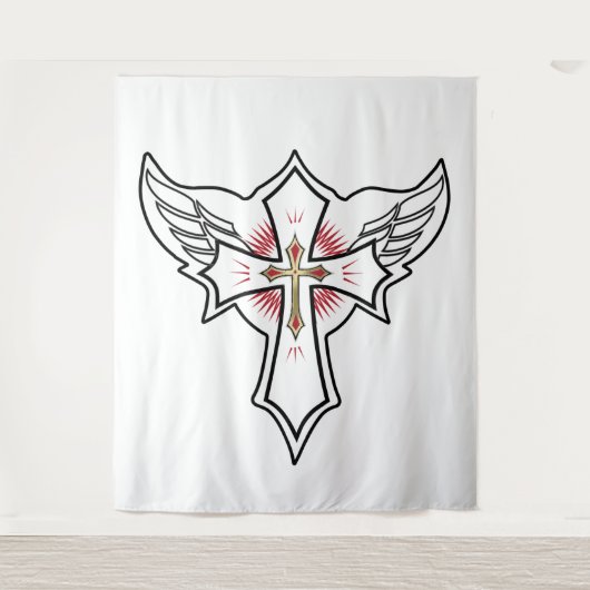 Christliches Kreuz Wandteppich (Vorderseite)