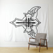 Christliches Kreuz Wandteppich (Beispiel (Horizontal))