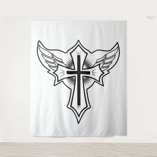 Christliches Kreuz Wandteppich (Vorderseite)