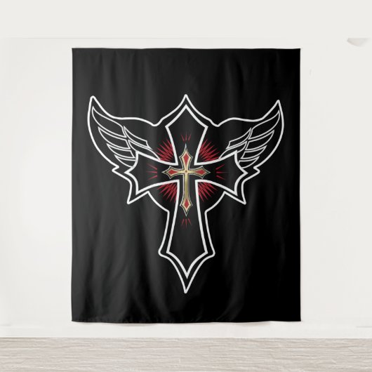 Christliches Kreuz Wandteppich (Vorderseite)