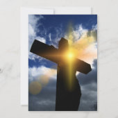 Christliches Kreuz zu Ostern Sonnenaufgang Einladung (Rückseite)