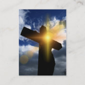 Christliches Kreuz zu Ostern Sonnenaufgang Visitenkarte (Rückseite)