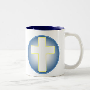 Christliches Kreuz Zweifarbige Tasse