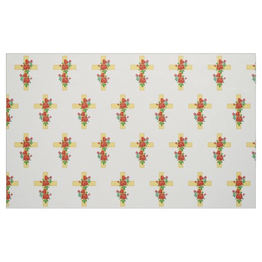 christliches Kreuzgewebe mit Blume Stoff (Fat Quarter (45,7 x 55,9 cm))