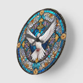 Christliches Kreuzglas Runde Wanduhr (Winkel)